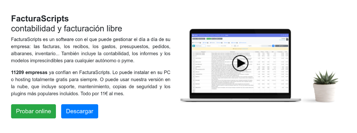 Sitio oficial Facturascripts